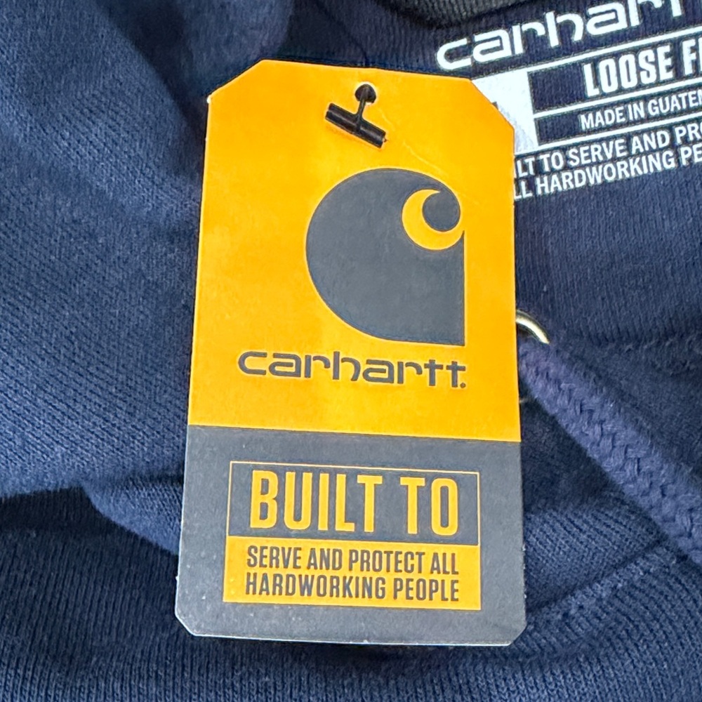 Carhartt Men's Navy Hoodie Sweater,Size M - Picture 16 of 17